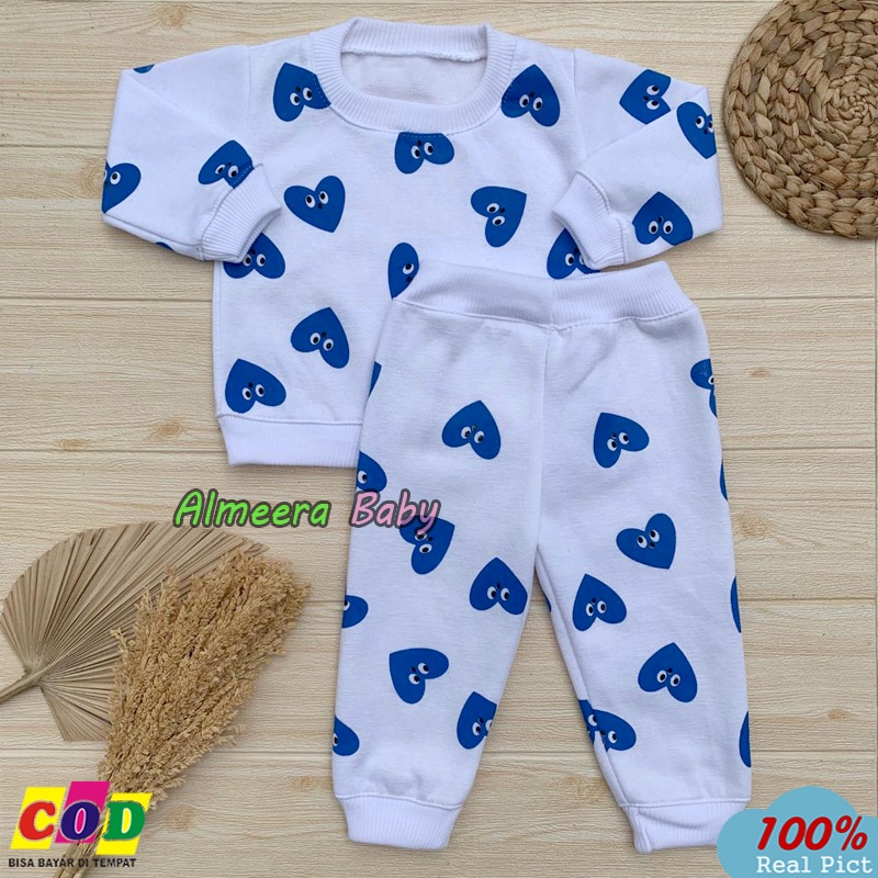 Setelan Sweater Bayi Setelan Jogger Bayi Motif Perempuan Usia 3-12 Bulan Almeera Baby And Kids