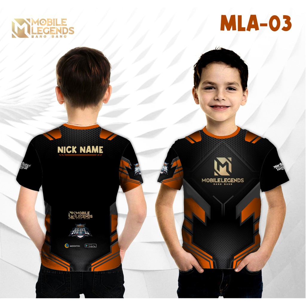 Jersey anak e sport mobile legends baju ml kaos gamer