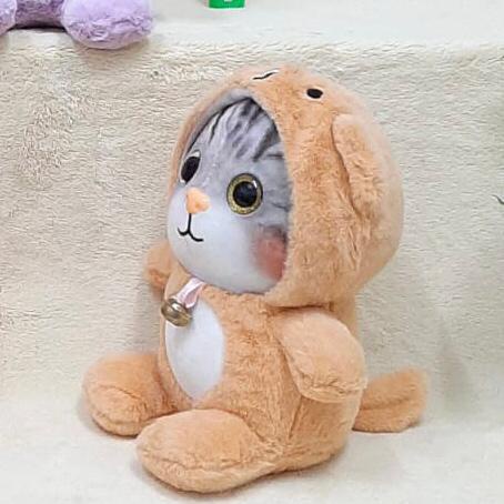 Boneka Cat Kostum Kucing Lucu Animal 21cm Souvenir Kado Ultah