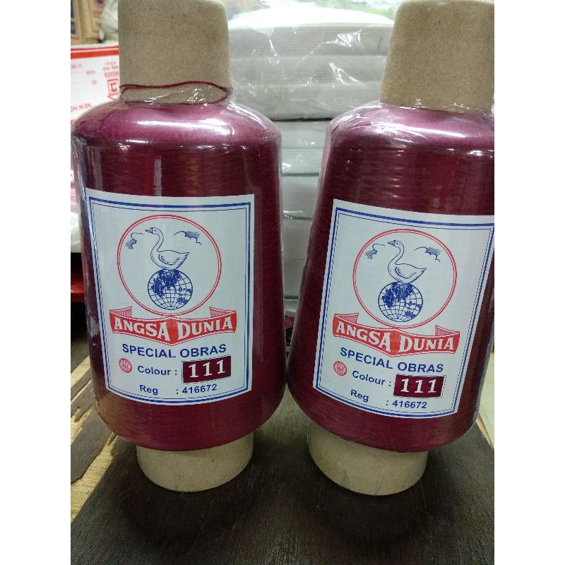 Benang Obras Polyester Warna Angsa Dunia BESAR( 1 biji )