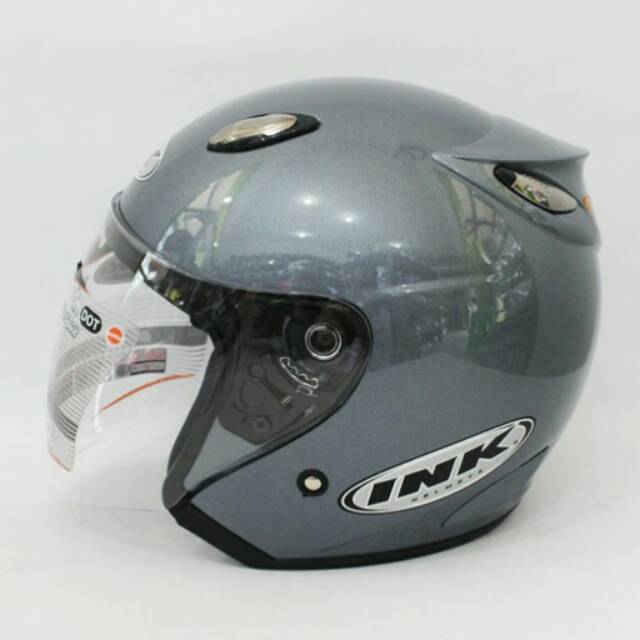 COD Helm INK Centro Jet Grey / Abu abu Solid Original kalo gak ori dana kembali 100%