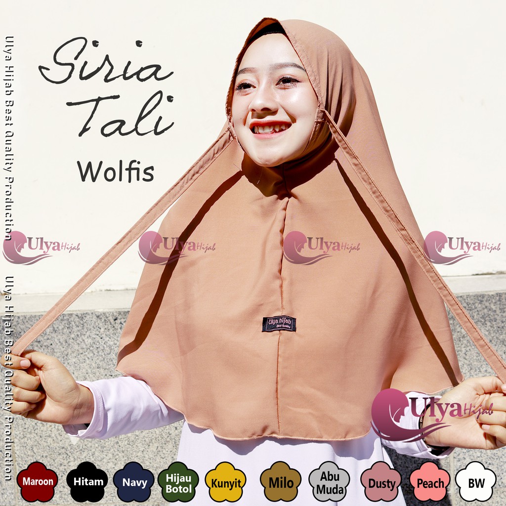 Jilbab instant Siria Tali Mad Wolfis Brand Ori Ulya Hijab