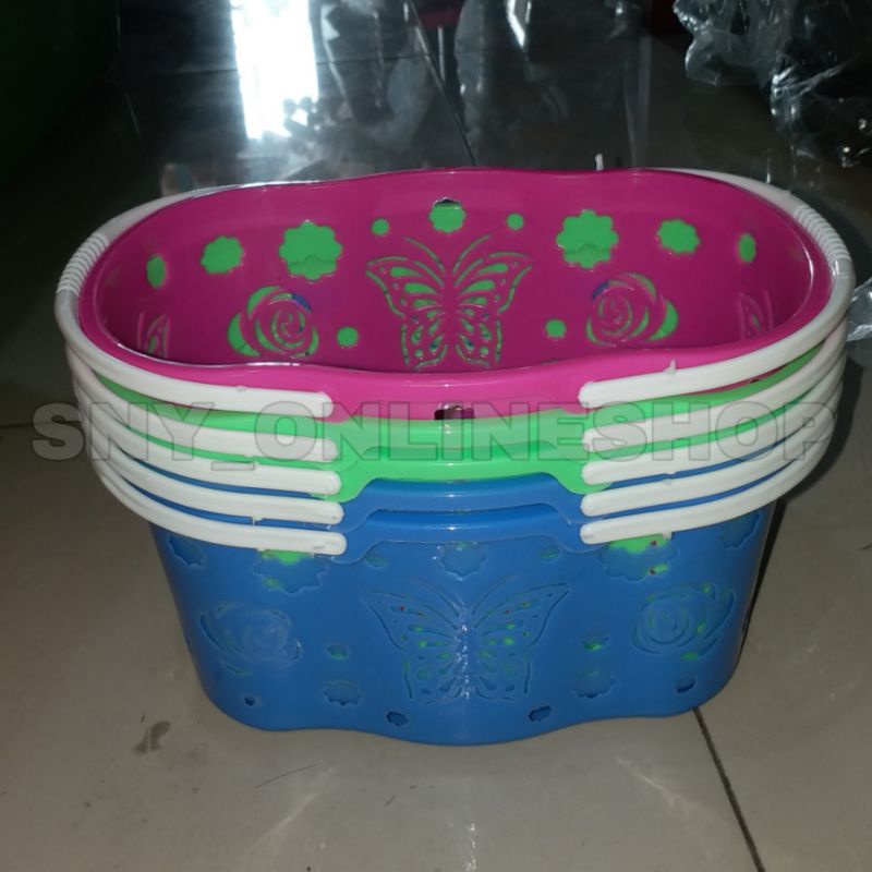 Keranjang Serbaguna / Keranjang Belanja / Keranjang Pink Plastik