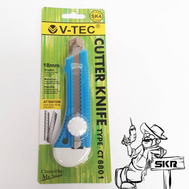

Pisau cutter besar v tec type kunci putar ct8801