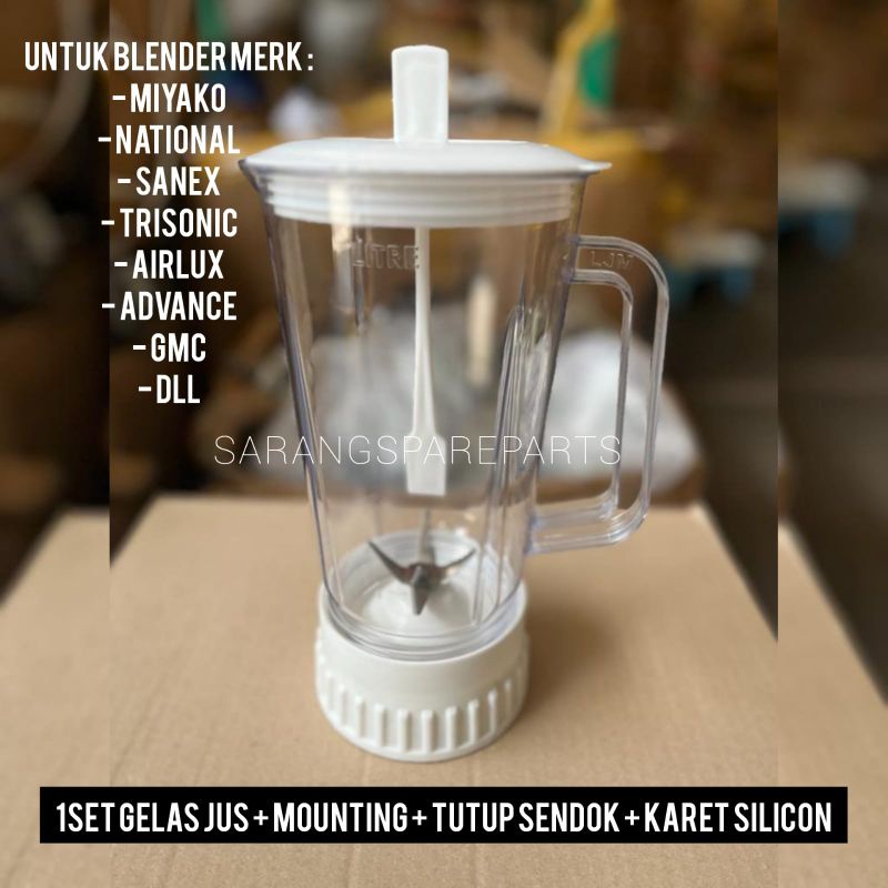 GELAS SET BLENDER JUS MIYAKO LAMA PUTIH / GELAS SET BLENDER JUS MIYAKO BL 101 / GELAS SET JUS YASAKA