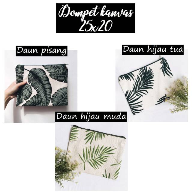 Dompet pouch kanvas 25x20cm