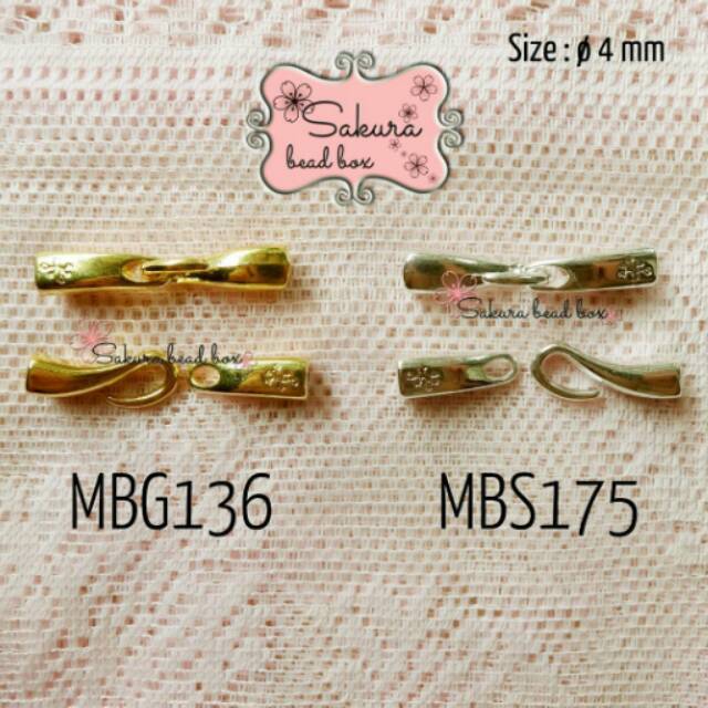 Bahan Aksesoris Gelang / Kalung Pengait Gelang Tali Kulit Bahan Metal