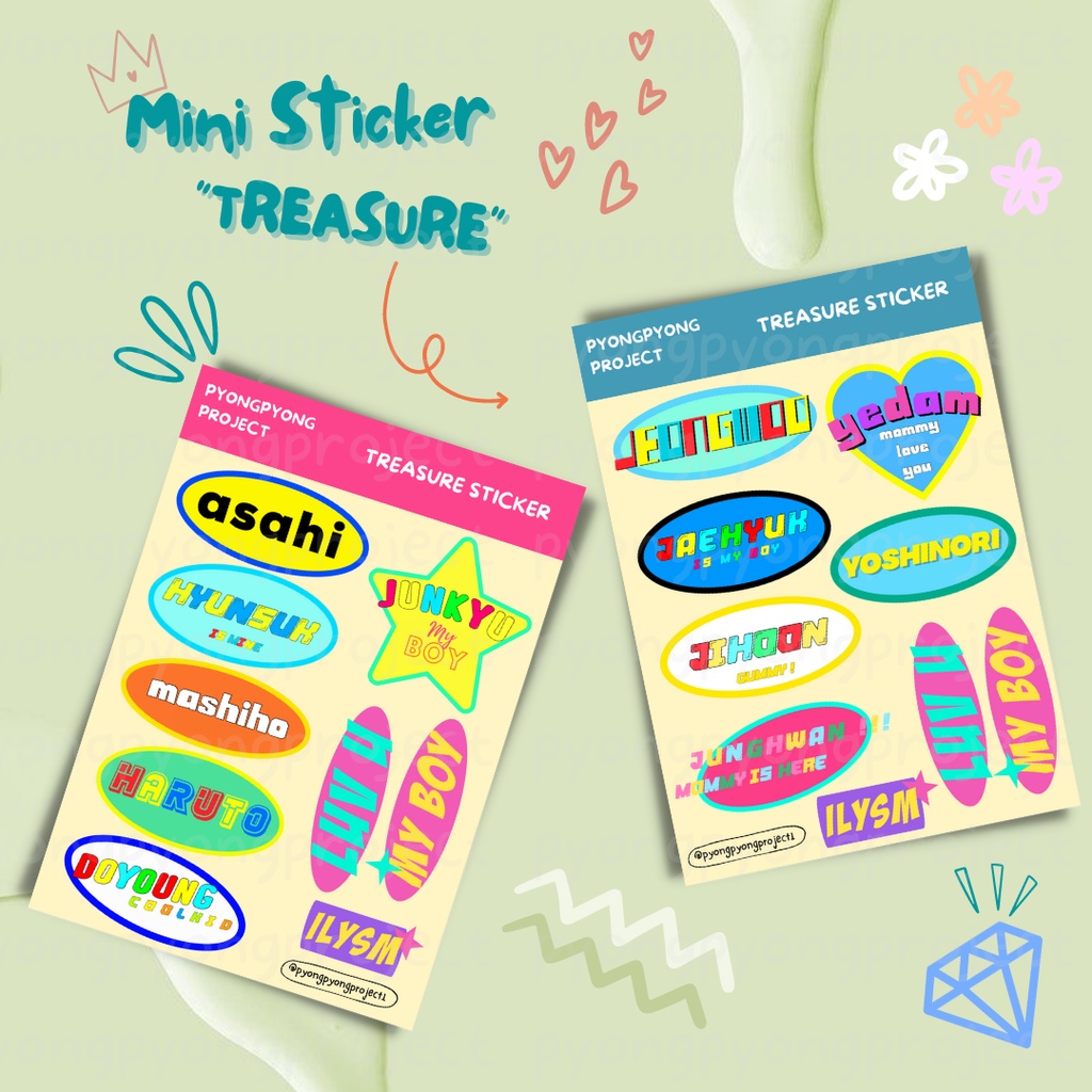

Sticker Sheet Treasure Diary Planer Journal Decoration Scrapbook by Pyongpyong Project