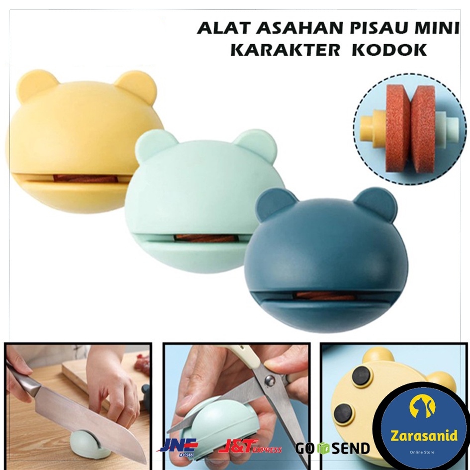 Asahan Pisau Mini Karakter Kodok Alat Pengasah Gunting Knife Sharpener Mini Praktis