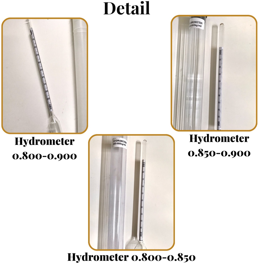 Alat Uji Kadar Solar &amp; Minyak Sereh Hydrometer Skala800-900