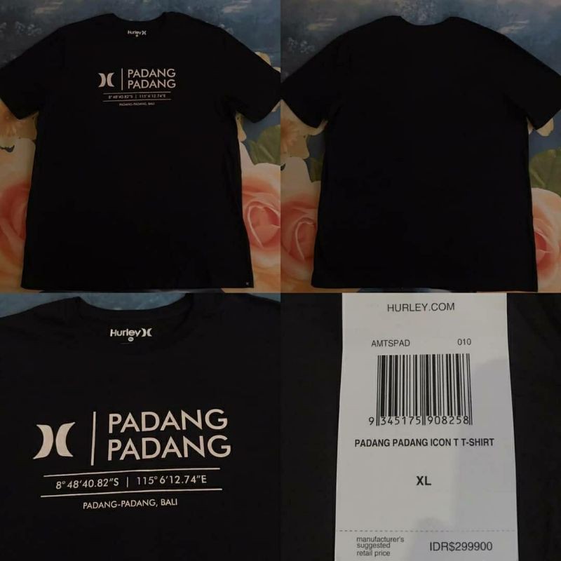 Kaos Hurley Padang-Padang Icon Black Original