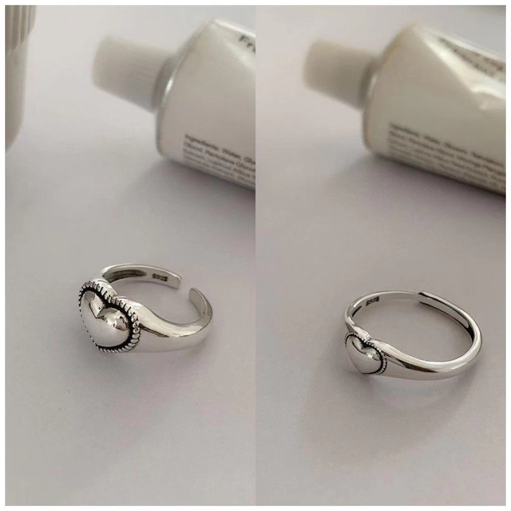 IFYOU 3pcs / Set Cincin Jari Bentuk Hati Cutout Gaya Korea Untuk Wanita