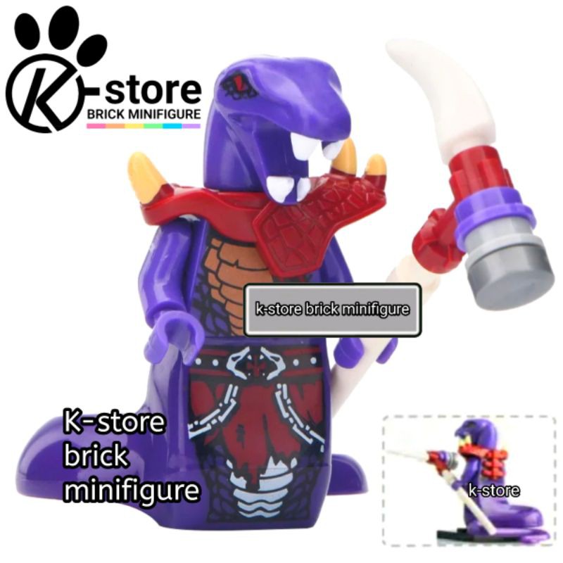 lego ninjago serpentine anaicondrai purple tribe chop'rai minifigure