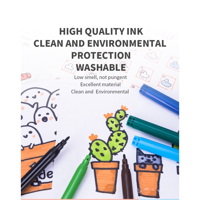 

Terlaris Spidol Deli Felt Pen Colorun Washable 24 Warna 1.0Mm - Ec10023 Berkualitas