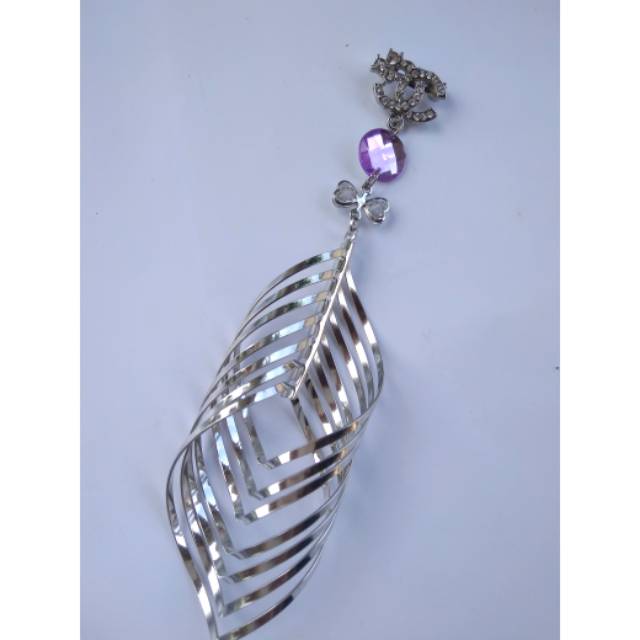 Bros juntai mewah kristal(silver)