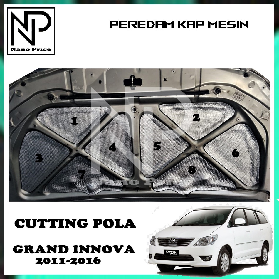 Peredam panas kap mesin mobil INNOVA 2011-2016