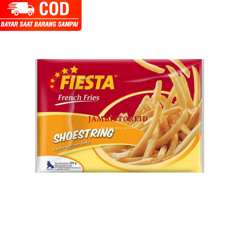 

(JAMBISTOREID) PILIH PENGIRIMAN INSTAN Fiesta French Fries Kentang Irisan Beku 500gram Shoestring Kentang Goreng Frozen Food Jambi