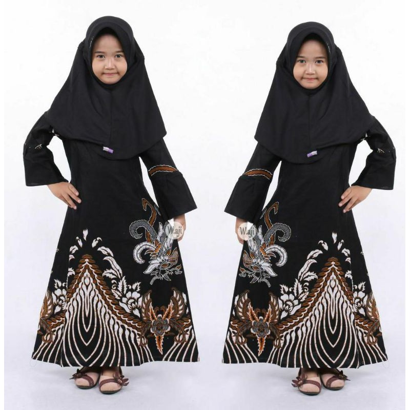 Batik Couple Keluarga Modern Sania Ruffle Ori Ndoro Jowi Dnt Motif ayam-Gamis anak