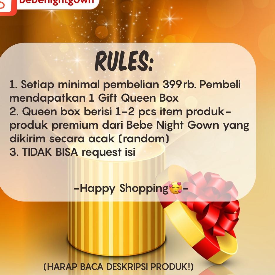 

Super Istimewa [TOLONG BACA DESKRIPSI] KEJUTAN QUEEN BOX KOTAK BERHADIAH ACAK/RANDOM TERMURAH