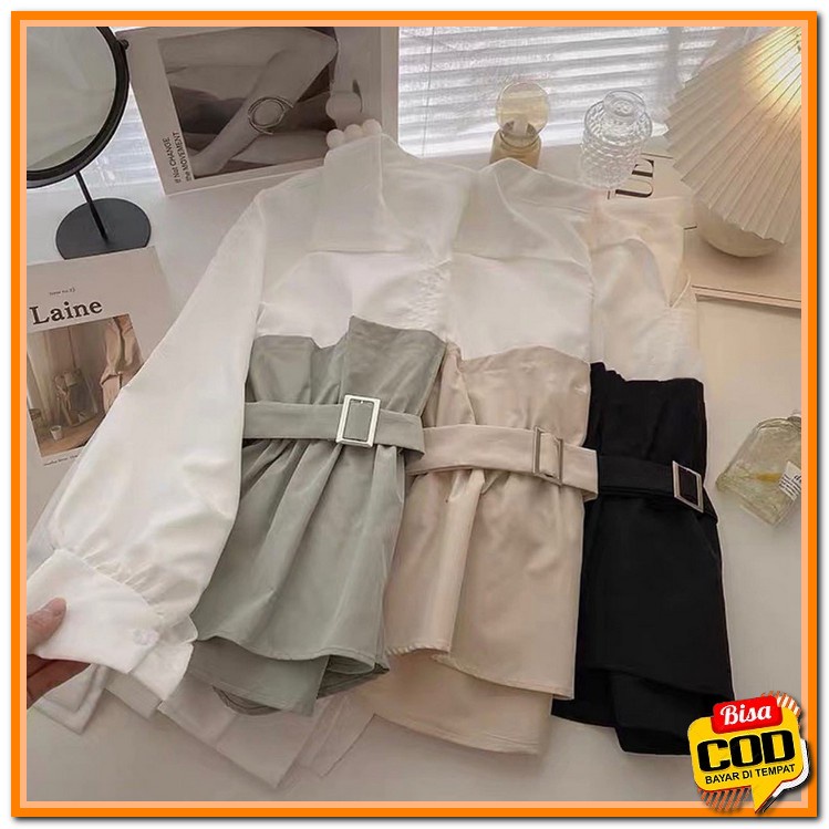 Lora Top Kemeja Atasan Wanita Baju Blouse Wanita Pocket Full Kancing C Gama Blouse Atasan Top Korea