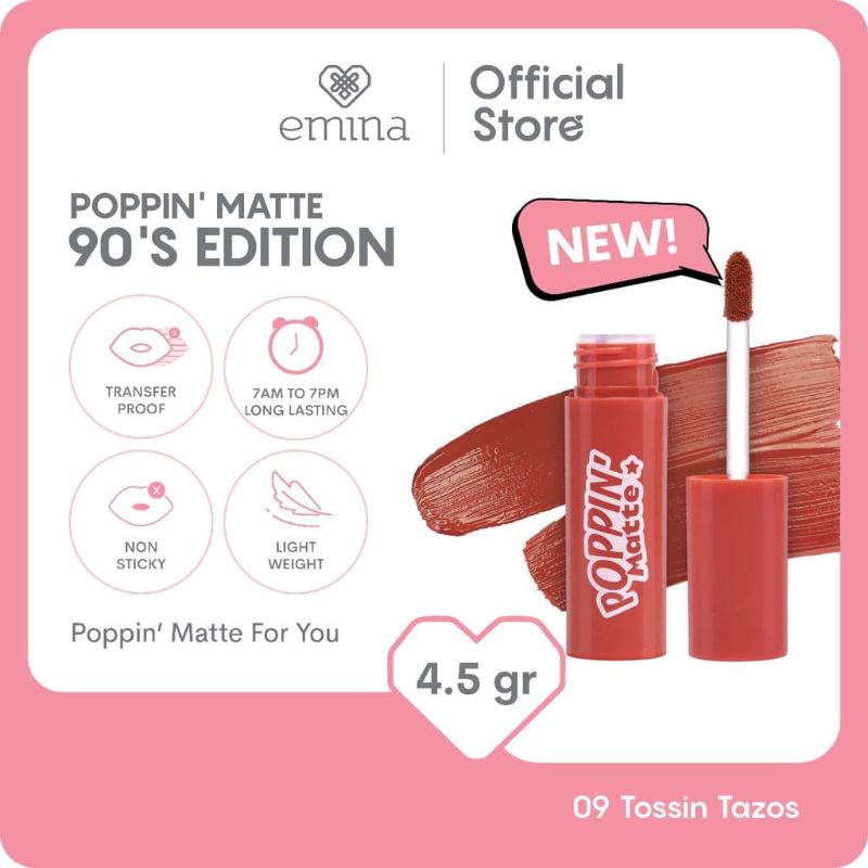 Emina Poppin Matte The 90s Edition 4.5 g - Lip Matte