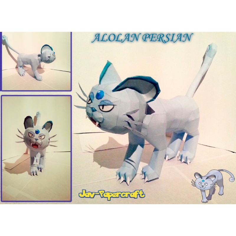 Pokemon Alolan Persian Cat Papercraft