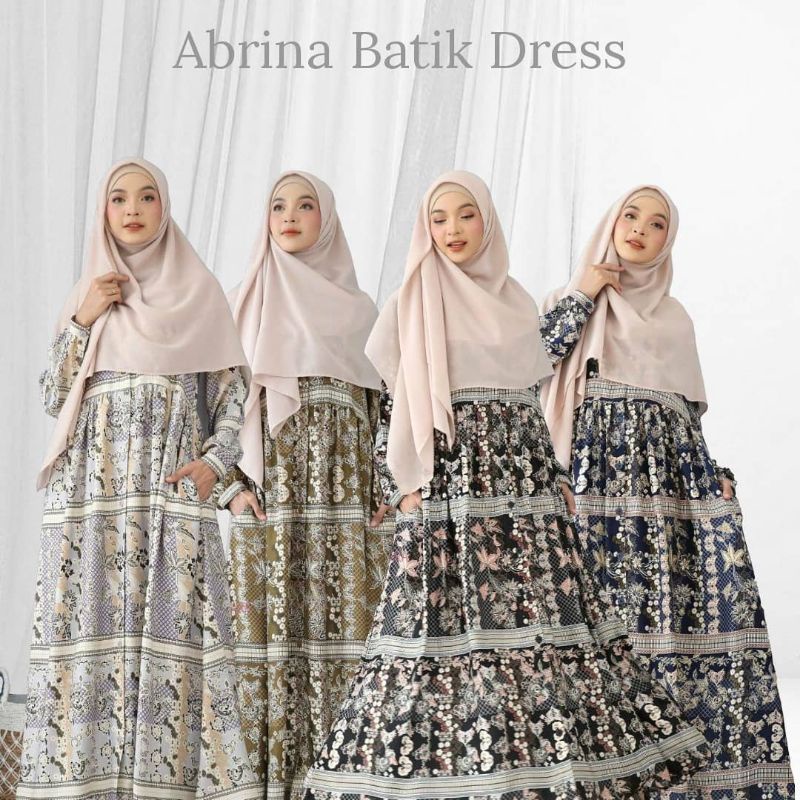 Abrina dress batik Zizara/Gamis busui bermotif batik
