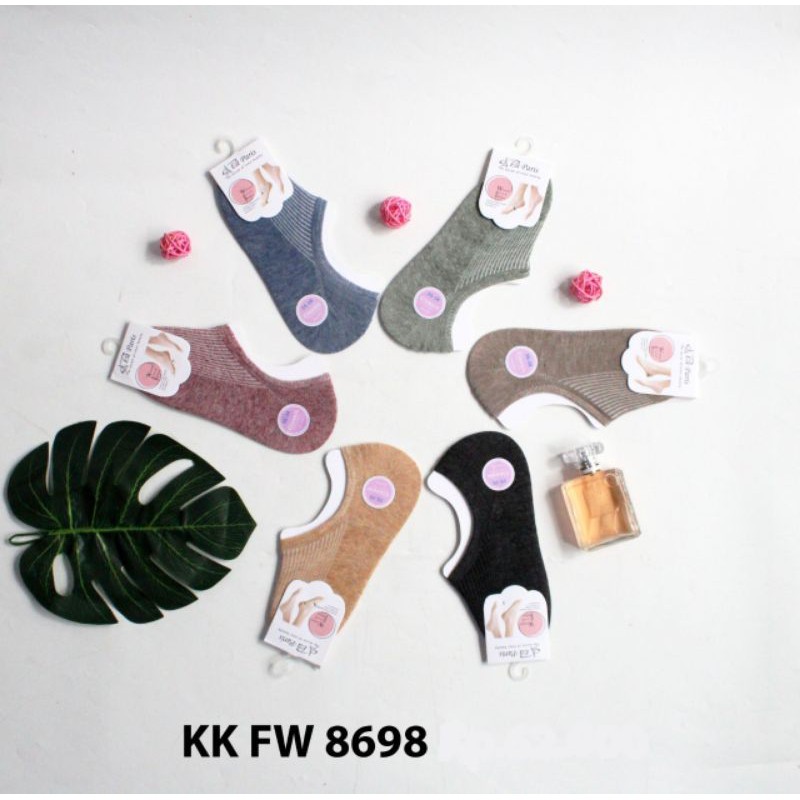 Kaos Kaki Pendek Fashion / Kaos Kaki Warna / Kaos Kaki Wanita Polos / Kaos Kaki Flatshoes [FW8698]