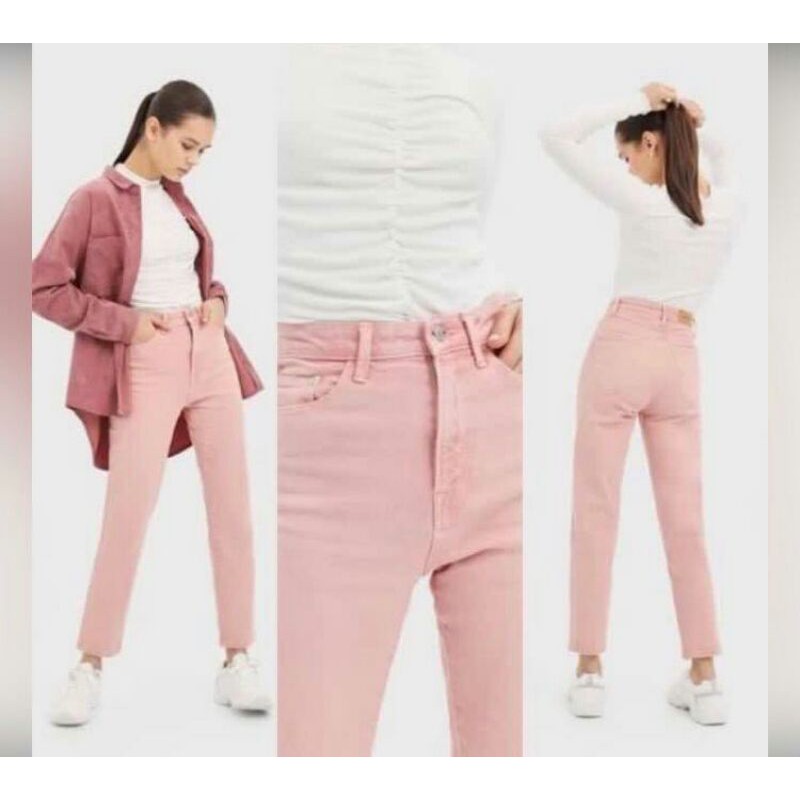 stradivarius mom slouchy jeans denim