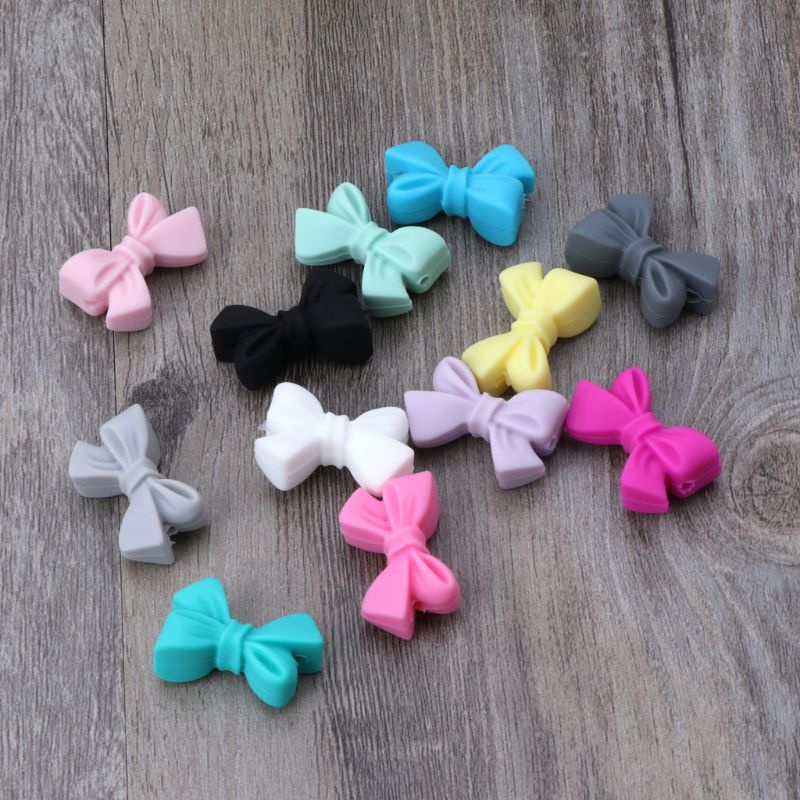 Zzz 5pcs Manik-Manik Teether Bayi Warna-Warni Bpa Free Bahan Kalung Tumbuh Gigi Bayi