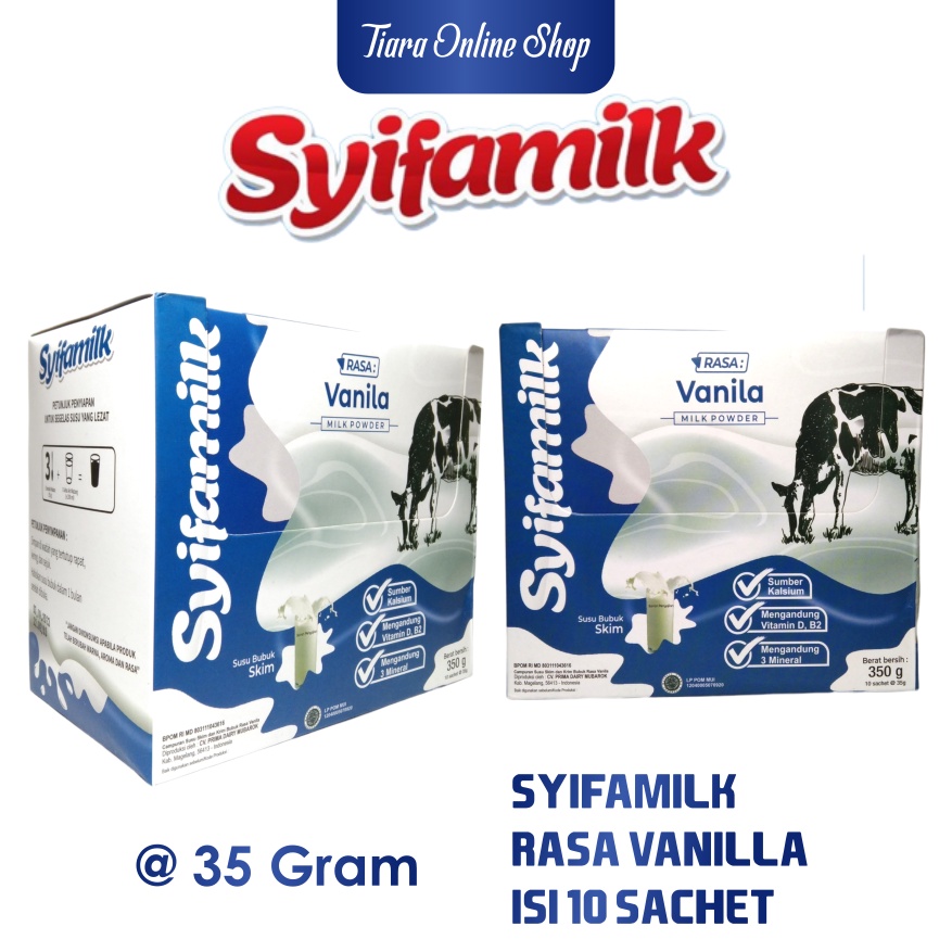 Susu Sapi Bubuk Sachet Syifamilk 350 Gram @35 gram Rasa Vanilla