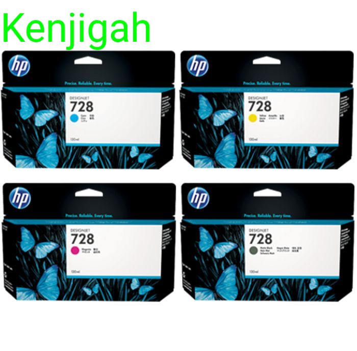 PAKET TINTA HP 728 PLOTTER ORIGINAL (B.C.Y.M)