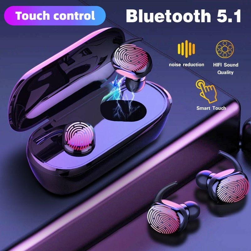 Y30 Headset Bluetooth TWS with Mic Bass Stereo Handset Gaming Murah Water Proof Earbud  Wireless Earphone Henset Heandset Hedset Hetset Headphone Hanset