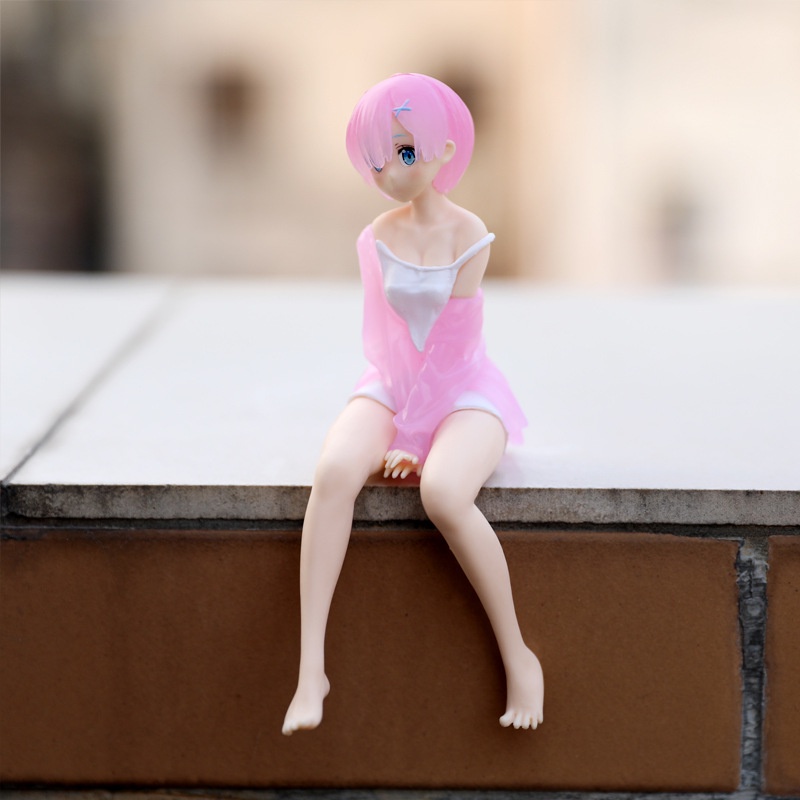 Mainan Action Figure Rem Re: Life In A Different World From Zero Piyama Perempuan Bahan PVC Ukuran 14cm