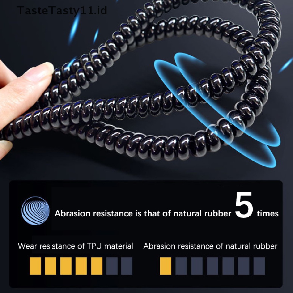 【TasteTasty】 90cm TPU Winding Protection Wire Cable Spiral Winder Organizer For  Electric Sc .