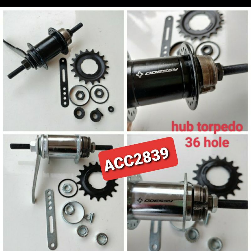 Hub torpedo/rem torpedo -Untuk sepeda BMX, fixie -Velg lubang 36 (36 hole)
