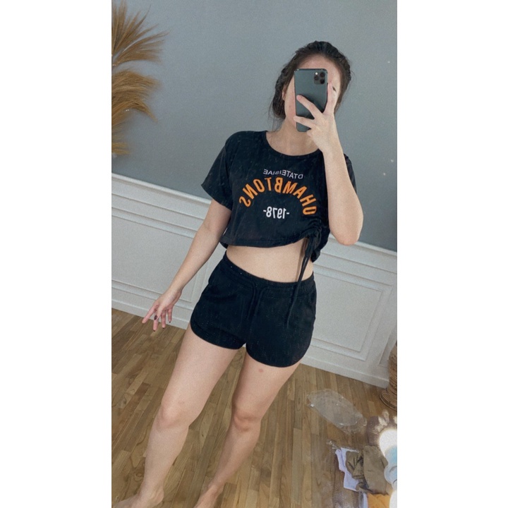 BEFAST - ZEC OOTD Wanita Oversize NAYEON / Oversize Crop Dhambtons serut (LD 100, P 45) / Atasan Crop Wanita / Crop Kekinian / Atasan Crop Santai