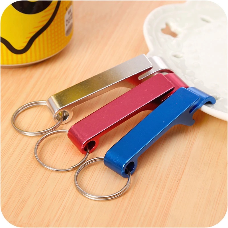 [Aluminum Alloy Keychain 4 in 1 Bottle Opener] [Beverage Beer Can Opener] [Party Household Portable Beer Opener with Key Ring]