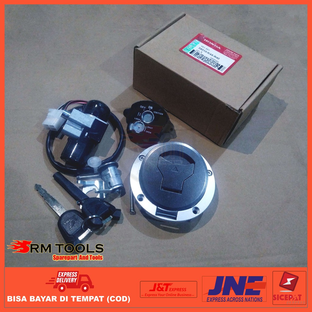 KUNCI KONTAK KEY SET HONDA NEW CBR 150R K45G & NEW CBR 150R K45N KODE: 35010K45N40 35010-K45-N40