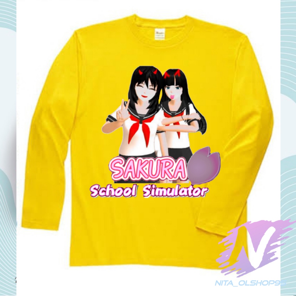 KAOS SAKURA SCHOOL SIMULATOR BAJU KAOS ANAK LENGAN PANJANG SAKURA TERBARU