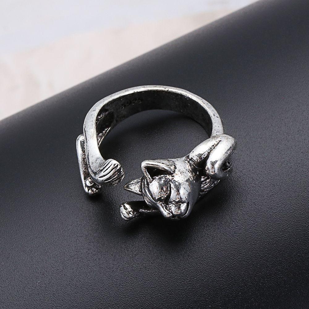 Preva Cincin Hadiah Perhiasan Adjustable Kucing Lucu