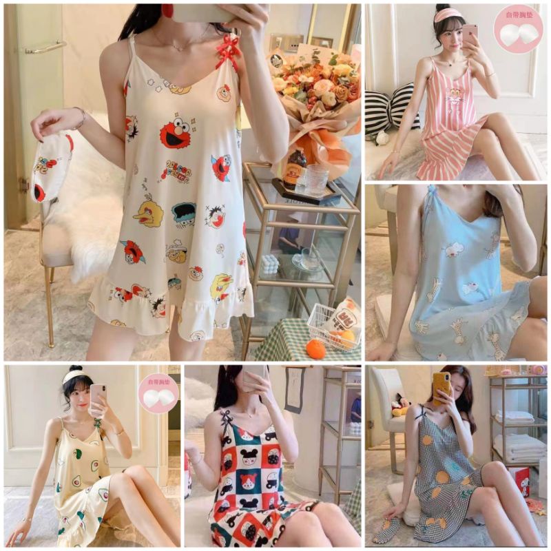 Stelan Baju Tidur Kensi Tali Satu/fashion wanita/baju tidur murah C O1-05