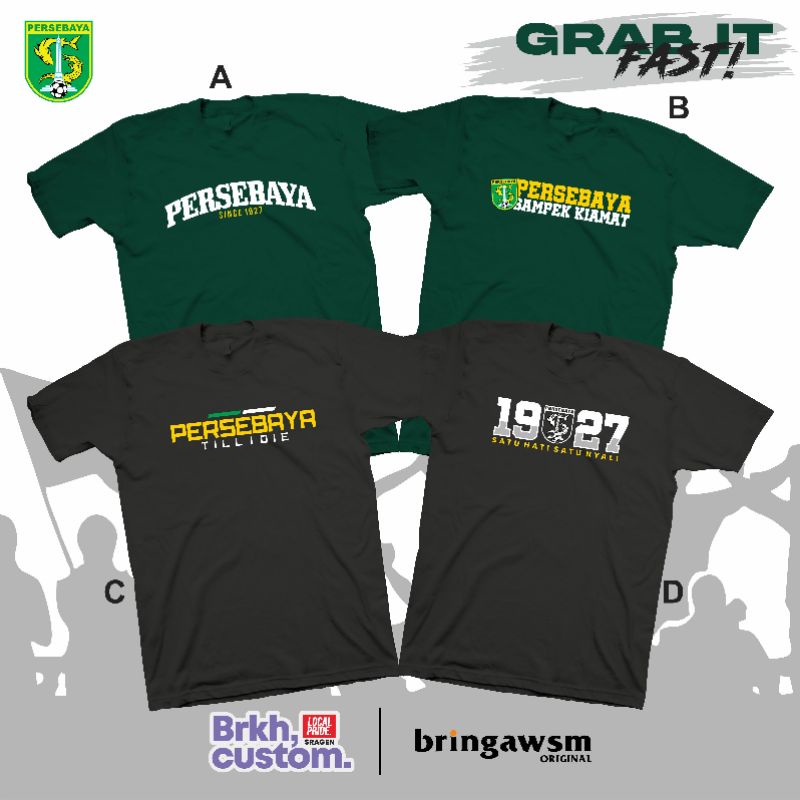 KAOS PERSEBAYA KAOS BOLA KAOS HOOLIGANS KAOS SUPORTER KAOS DISTRO | BRKHCUSTOM