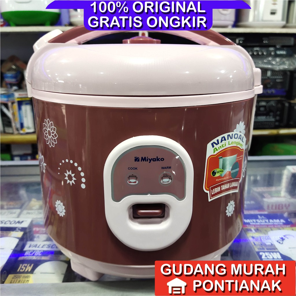 Ricecooker Miyako MCM 18 BH 18bh magicom mejikom anti lengket panci tahan / anti gores berlian hitam