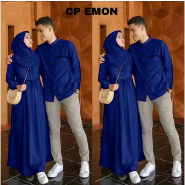 Gamis couple mama papa set pesta kondangan baju couple