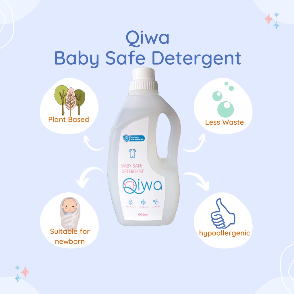Qiwa Baby Safe Detergent - Deterjen Bayi Cair 1000ml