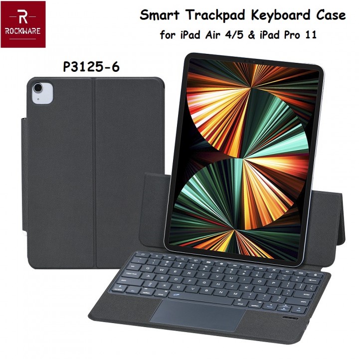 ROCKWARE P3125-6 - Smart Trackpad Keyboard Case for iPd 10.9-11