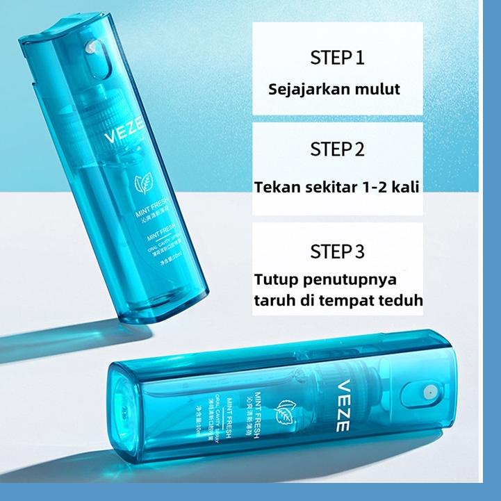 Baru - VEZE Tahan Lama Parfum Mulut Mouth Spray Penyegar Penghilang Bau Mulut Pengharum Mouth  Amana