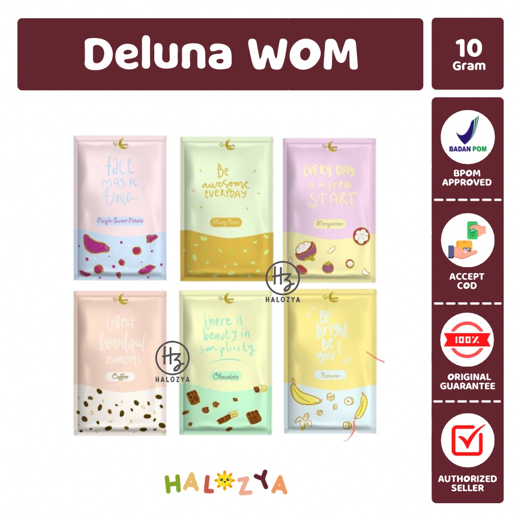 [BPOM] Masker Wajah Bubuk Organik Travel Size 10 Gram by Deluna