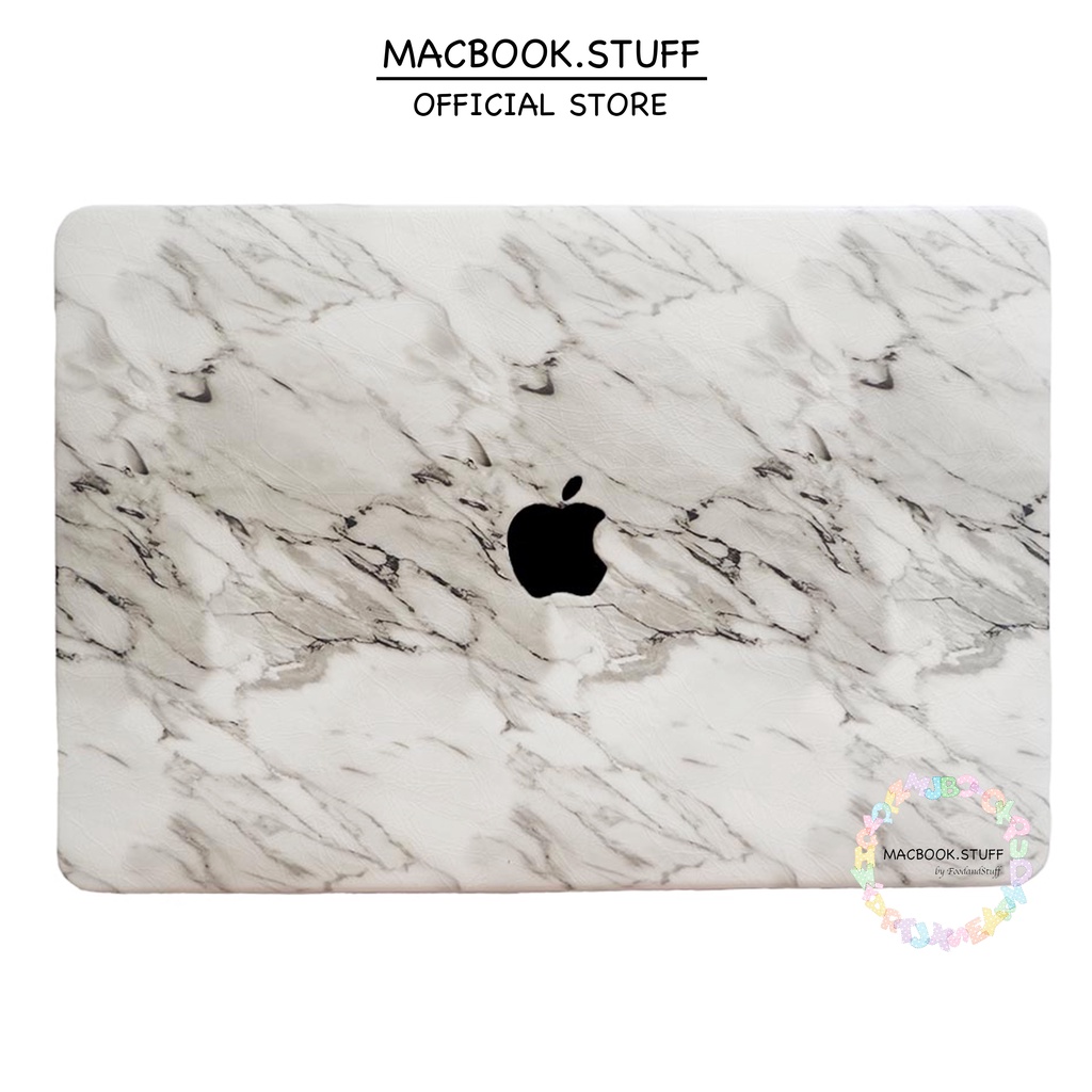 MACBOOK Case LEATHER M.WHITE 3D NEW AIR PRO RETINA 11 12 13 14 15 16 INCH NON /  WITH CD ROOM / TOUCHBAR / TOUCH ID / M1 2020 2021 2022